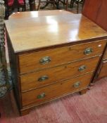 A 19th century mahogany and pine sided chest of drawers 79cm wide There is no condition report