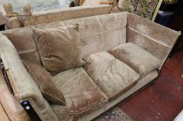 A carved Knole type settee 200cm length