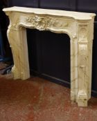 A simulated marble plaster fire surround 145cm high,113cm wide A condition report is not available