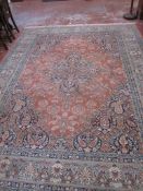 A Belgium wool carpet 366 x 275cm There is no condition report available on this lot.