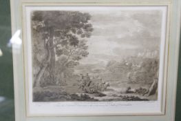 A pair `Libra VERITAS` after Claude Lorrain and further loose prints in a folio, a large etching