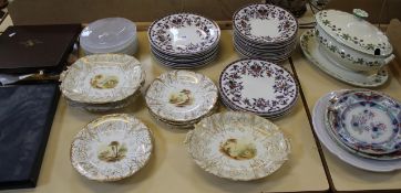 A collection of ceramics including A Mullberry Hall Commemorative plate, some Wedgwood Indiana
