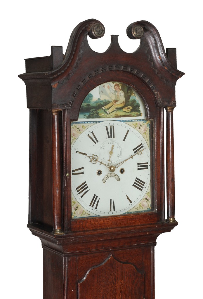 An eight-day longcase clock, 19th century, the four pillar rack and bell striking movement with 13 - Image 2 of 2