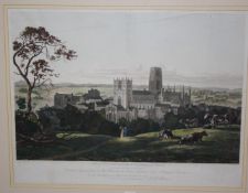 South West view Durham Cathedral, print, three Cries of London prints other engravings, etc There is