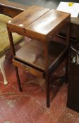 A Georgian mahogany and inlaid washstand with bowl. There is no condition report available on this
