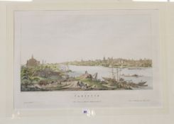 After S. Vogel Varsovie, a town view Coloured engraving Image 39cm x 67.5cm There is no condition