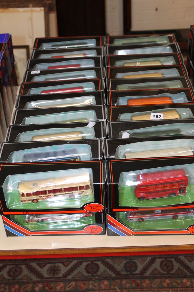 Forty 1:76 scale die cast models of Exclusive First Editions of buses. There is no condition