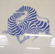 Victor Vasarely (French/Hungarian, 1906-1997) Zebras Screenprint Signed in pencil 46.5cm x 46.5cm