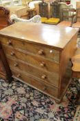 A 19th Century chest of four long drawers 101cm wide There is no condition report available on
