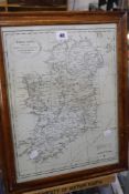 A map of Ireland bearing the date 1771 on the back by J. Russell.32cm x 42cm. There is no