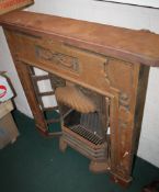 A Victorian fireplace 115cm high, 125cm wide There is no condition report available on this lot.