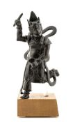 A Chinese bronze figure of Kuixing, The god of examinations,  Ming dynasty, patron deity of those