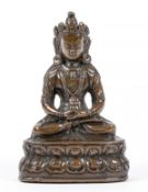 A bronze figure of Amitayus, Central Tibet, late 17th-early 18th century, crafted in the imperial