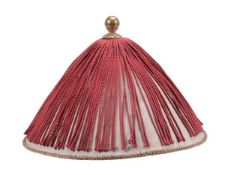 A Mandarin?s summer hat, 19th century, composed of a conical bamboo frame covered with a seamless