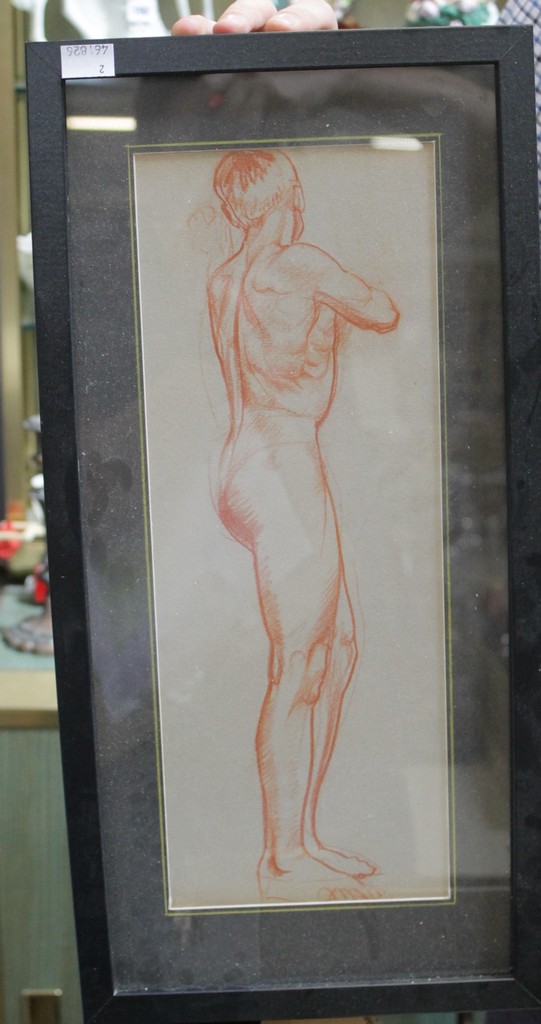 Manner of William Moore (1790-1851) Seven life drawing studies Charcoal and red chalks Various - Image 3 of 4