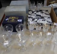 A small mixed quantity of 20th Century drinking glasses etc. (some with original boxes) Best Bid