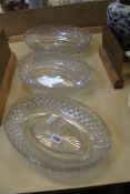 Three George III Irish glass bowls