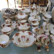A Royal Albert `Old Country Roses` pattern part tea/dinner service etc.