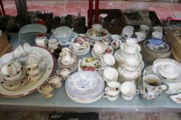 A large group of mixed ceramics to include Royal Worcester ramekins, an Anysley tea service etc.