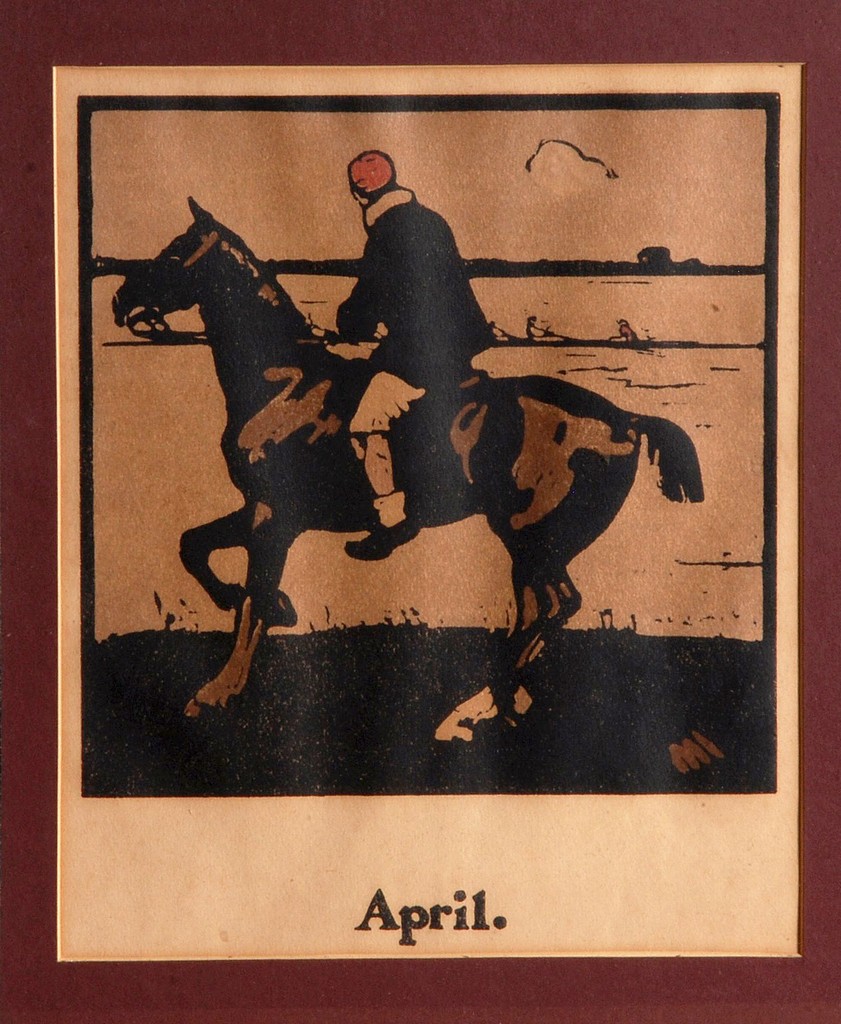 Sir William Nicholson (1872-1949) An Almanac of Twelve Sports as Months of the Year A set of twelve - Image 7 of 12