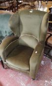 A Victorian wing armchair