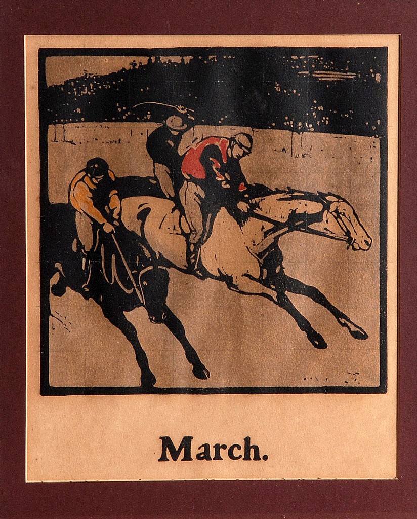 Sir William Nicholson (1872-1949) An Almanac of Twelve Sports as Months of the Year A set of twelve - Image 8 of 12