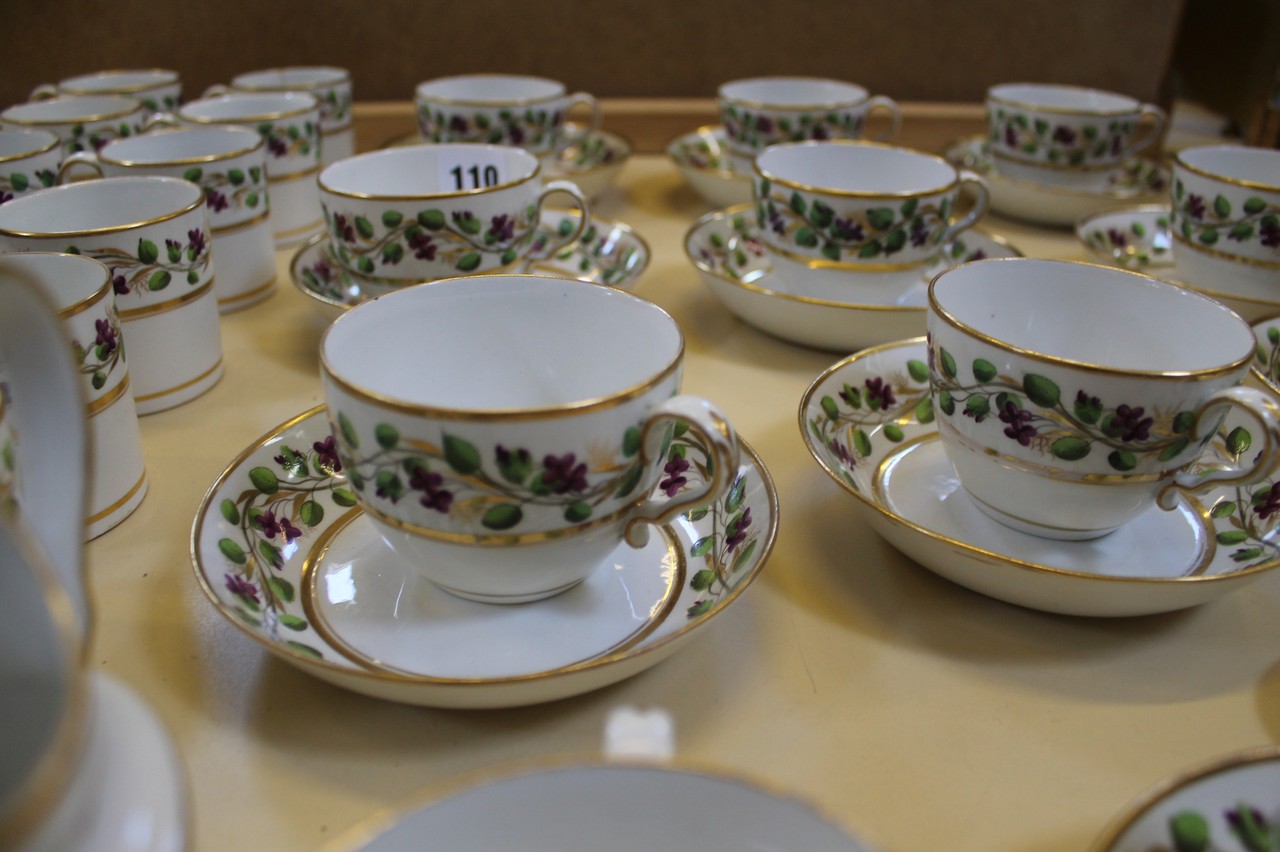 A 19th Century English porcelain part tea and coffee service (possibly Worcester) - Image 2 of 2