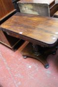 A William IV rosewood card table 92cm wide