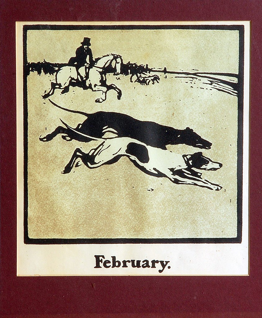 Sir William Nicholson (1872-1949) An Almanac of Twelve Sports as Months of the Year A set of twelve - Image 9 of 12