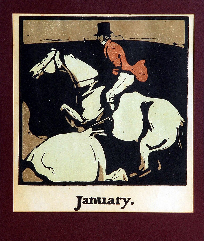 Sir William Nicholson (1872-1949) An Almanac of Twelve Sports as Months of the Year A set of twelve - Image 11 of 12