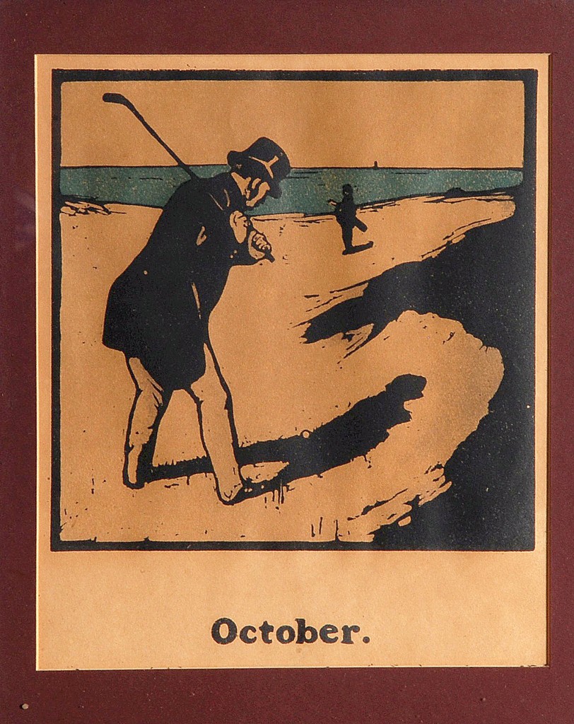 Sir William Nicholson (1872-1949) An Almanac of Twelve Sports as Months of the Year A set of twelve - Image 5 of 12