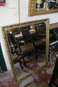 Two gold framed mirrors and a leaded mirror.