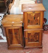 A French bedside table and a Korean bedside cabinet