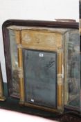 An early 19th Century gilt mirror 76cm high 53cm wide together with a further mahogany framed