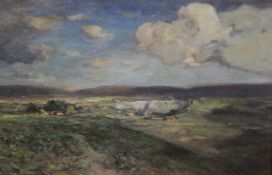 Attributed to Francis Armstrong Chalk quarry landscape Oil on canvas Inscribed `Armstrong` on the