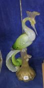 A Venetian glass figure of a bird of paradise; 47.5cm high Best Bid