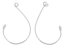 A pair of diamond ear hoops , set a marquise shape diamond to the terminal  A pair of diamond ear