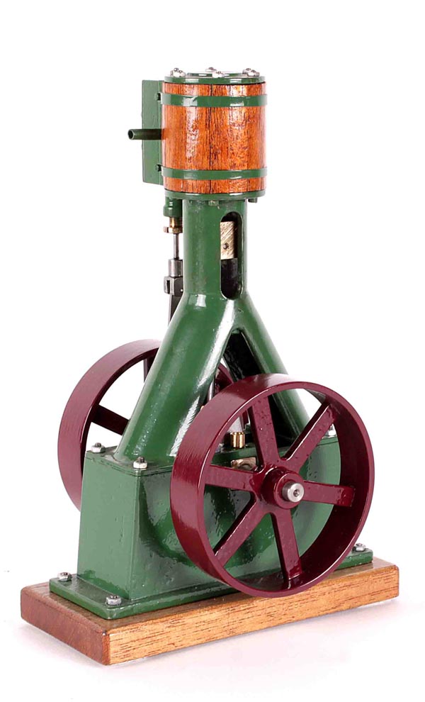 A well engineered freelance model of a vertical steam engine, built by Mr D. Russell of