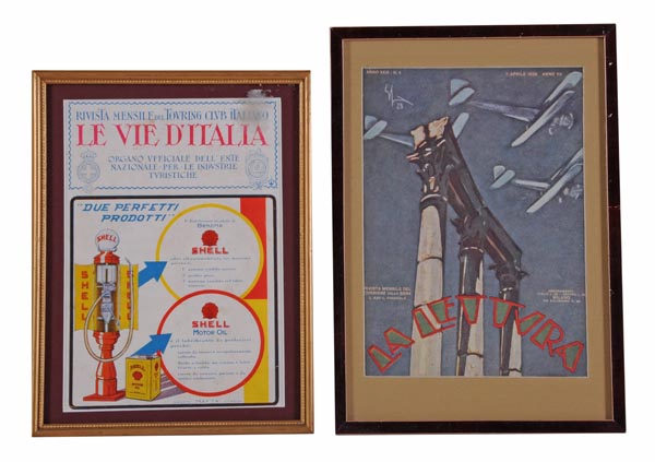 [Carta Aeronautica D?Italia] - An Aero Club D?Italia touring club map, dated 1930 with three