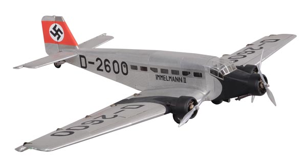 A fine static scale model of Junkers Ju. 52/3mfe, D-2600 ?Immelmann?, finished in the livery and