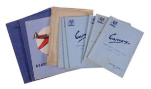 [Aeroplani Caproni - S.A.] - A rare group of ten original aircraft illustrated sales brochures,