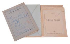 [Mario Cuo ?Silune Alati?] - A unique archive, with original watercolour drawings relating to the