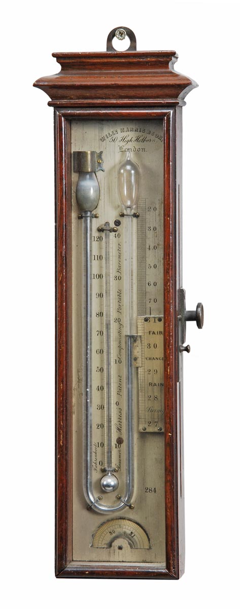 A very rare Victorian rosewood mercury ?Patent Compensating Portable Barometer? or mercury