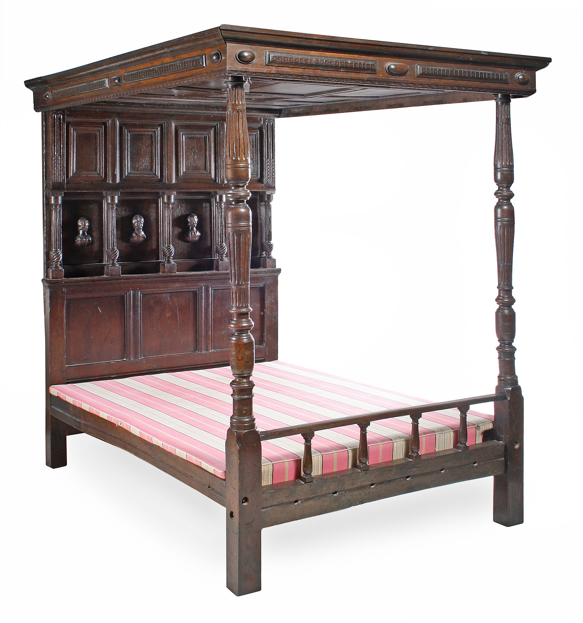 An oak tester bed , 17th century and later elements  An oak tester bed  , 17th century and later