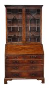 A George III mahogany bureau bookcase, circa 1780  A George III mahogany bureau bookcase,   circa