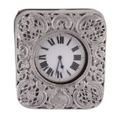 Anon., an Edwardian silver mounted travelling clock case containing an...  Anon., an Edwardian