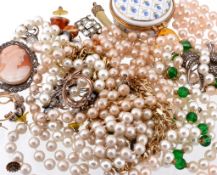Three dress rings and costume jewellery , to include  Three dress rings and costume jewellery  ,
