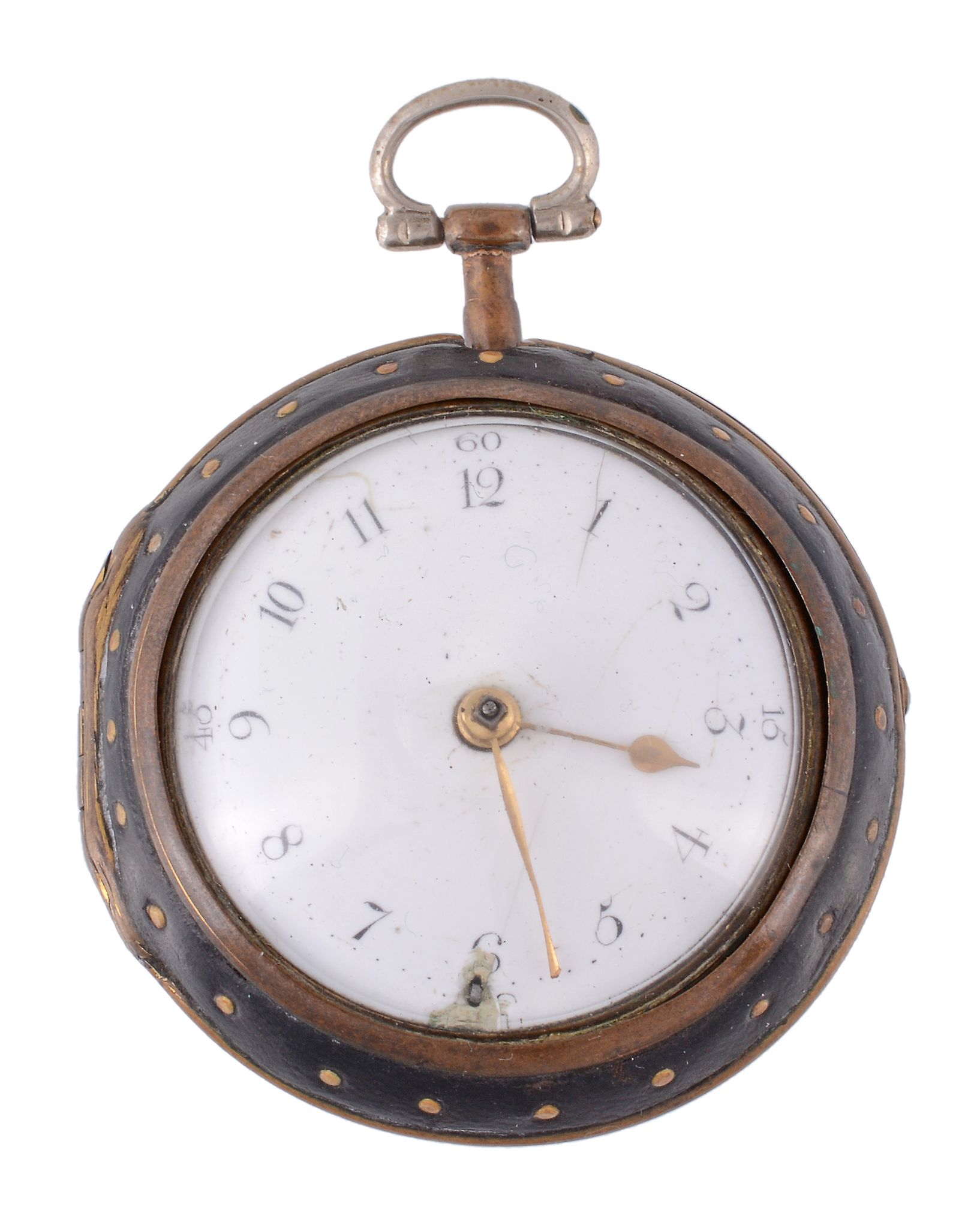 Edward Francis, London, a gilt metal and leather pair cased pocket watch  Edward Francis, London,