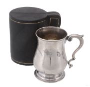 A late Victorian silver baluster mug by Martin, Hall & Co  A late Victorian silver baluster mug by