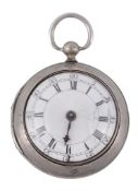 Jn. Clarkson, a silver pair cased open face pocket watch  Jn. Clarkson, a silver pair cased open